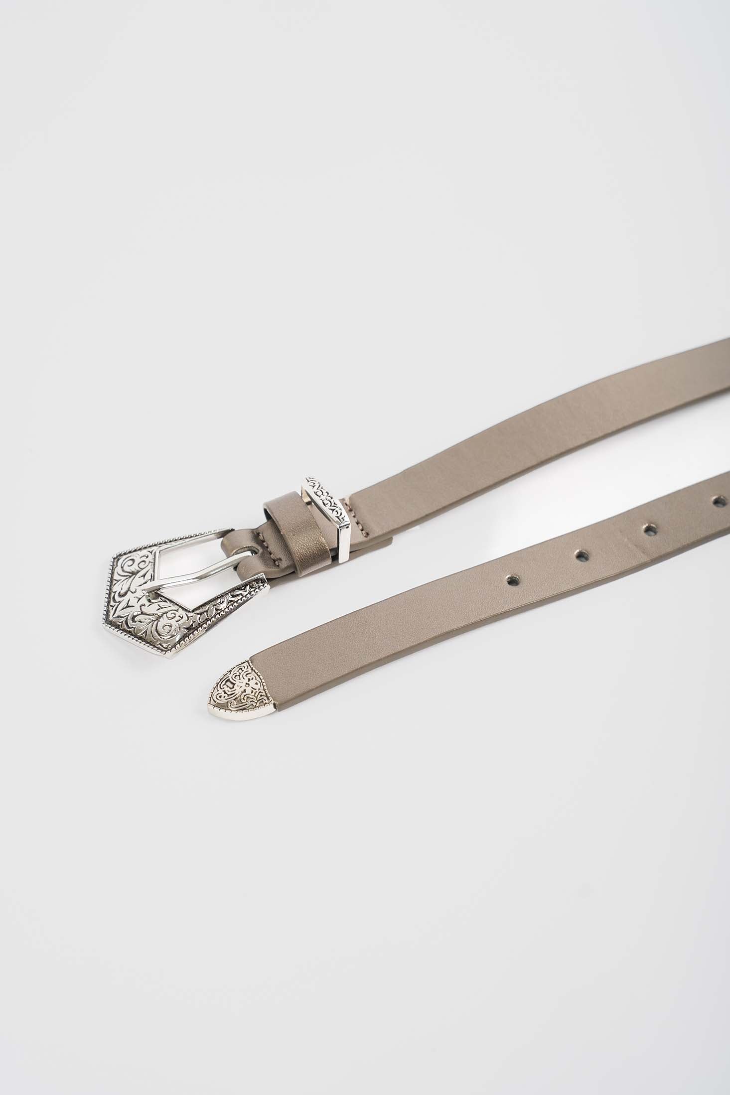 Sand Leather Oxide Western Belt