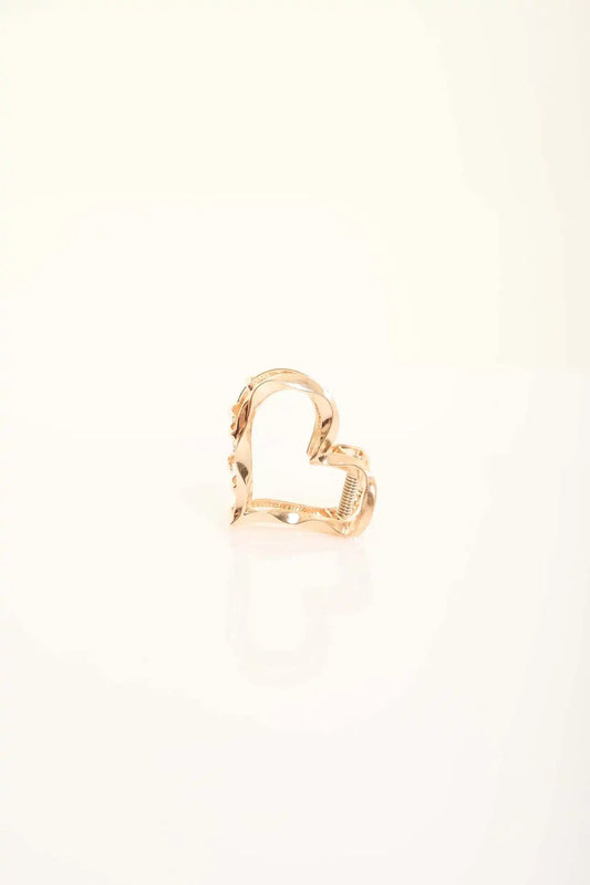 Wavy Heart Metal Hair Clip