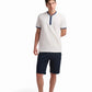 White Contrast Trim Cotton T-Shirt