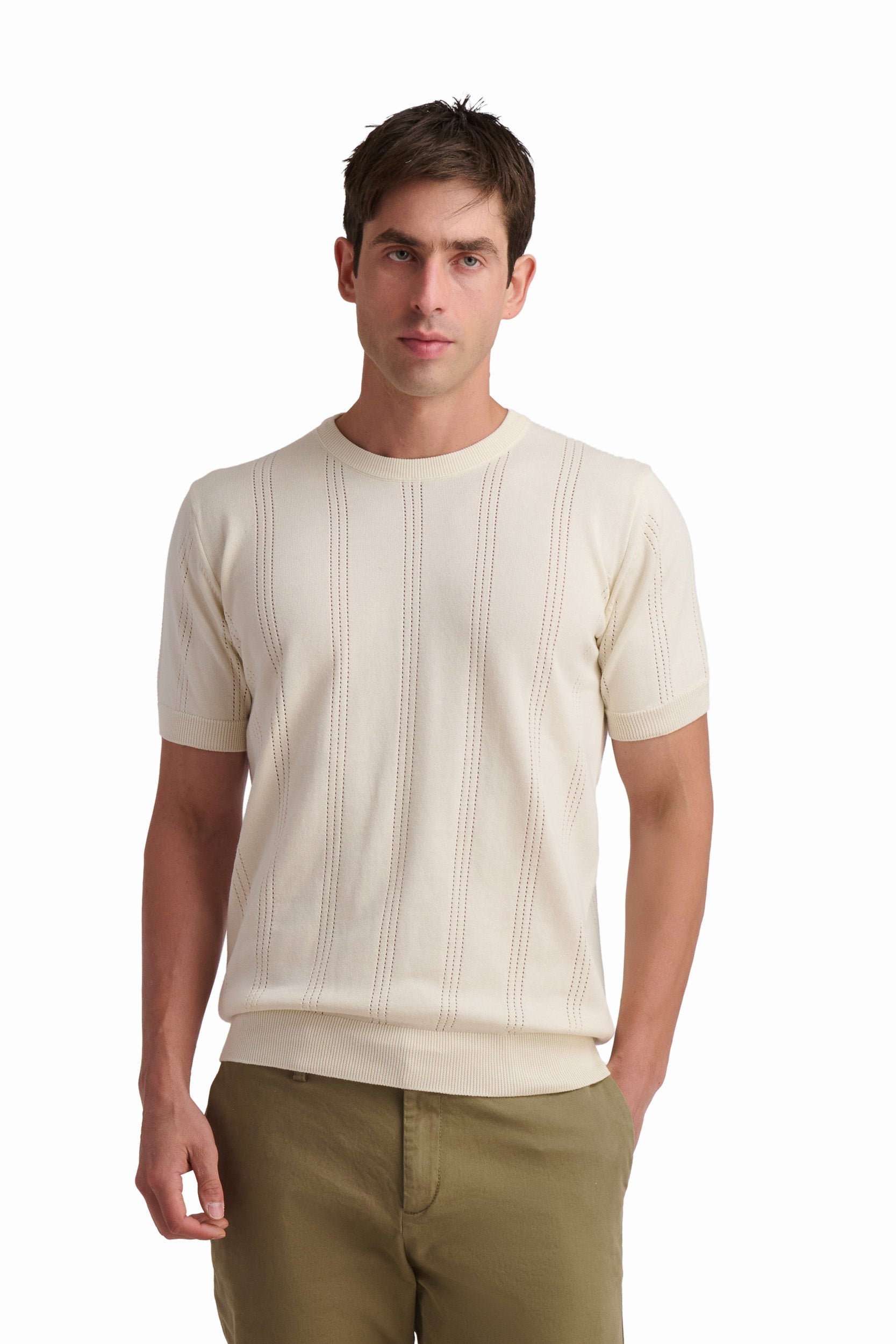 Men’s Coconut Milk Cotton Textured T-Shirt