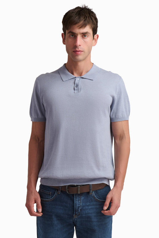 Sky Blue Refined Polo
