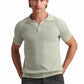 Sage Green Cotton-Modal Polo Shirt