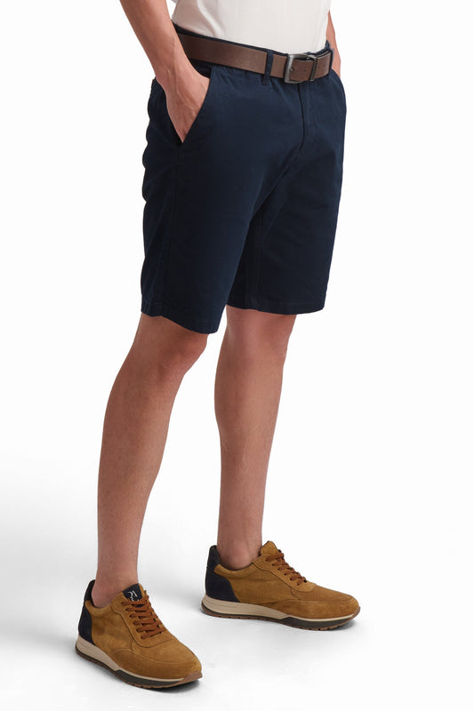 Navy Cotton Shorts