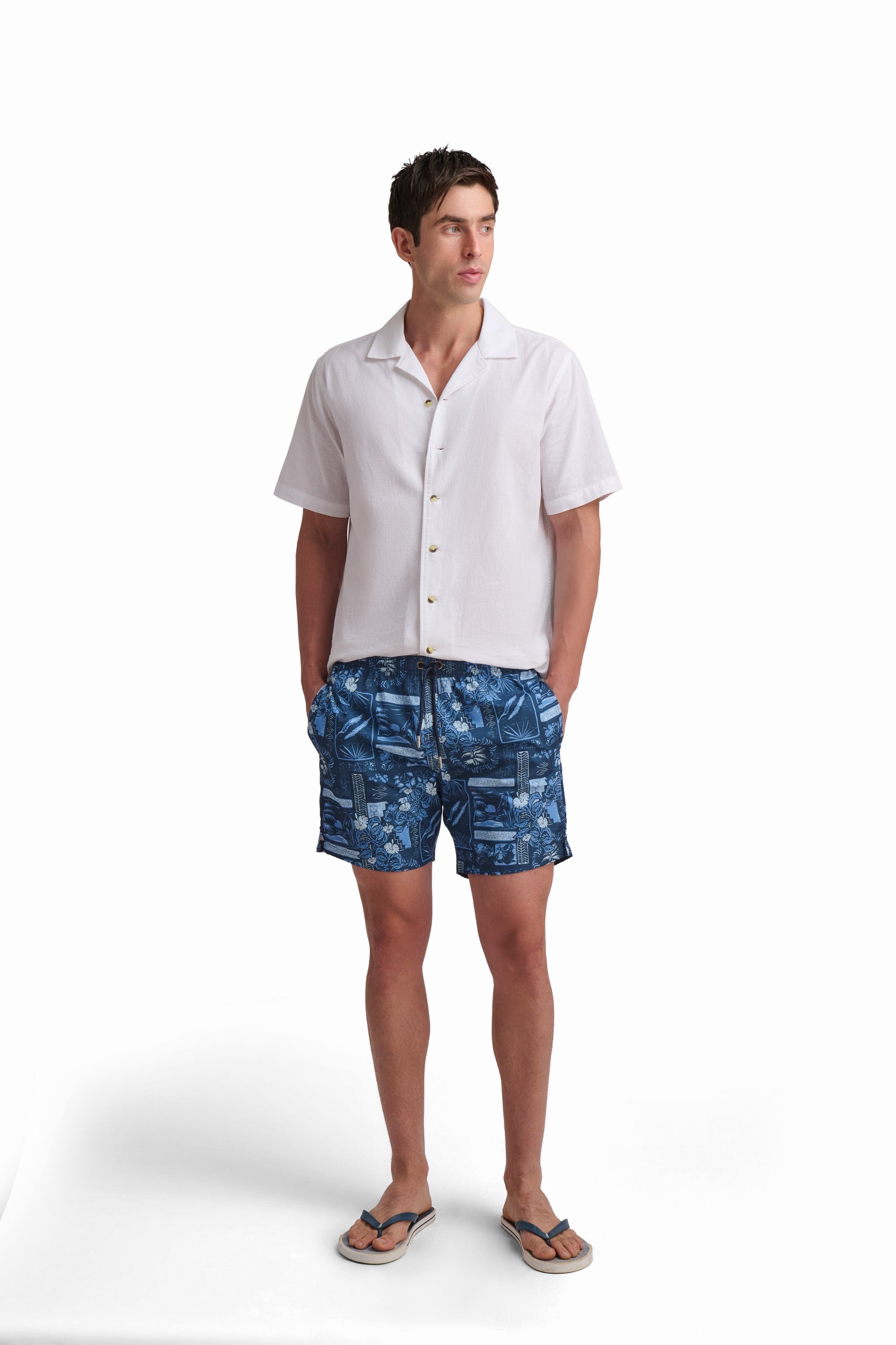 Blue Multi-Tone Swim Shorts