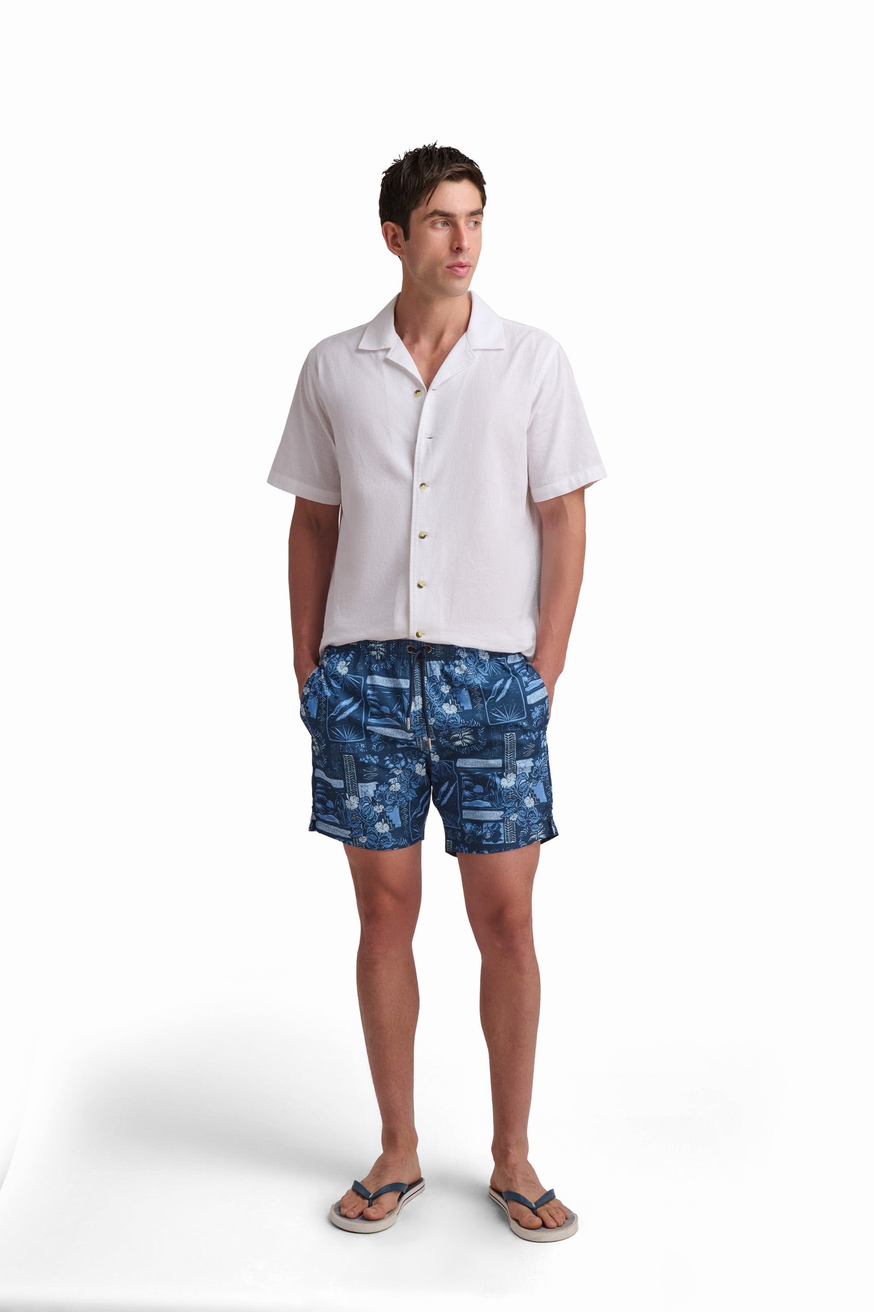 Blue Multi-Tone Swim Shorts