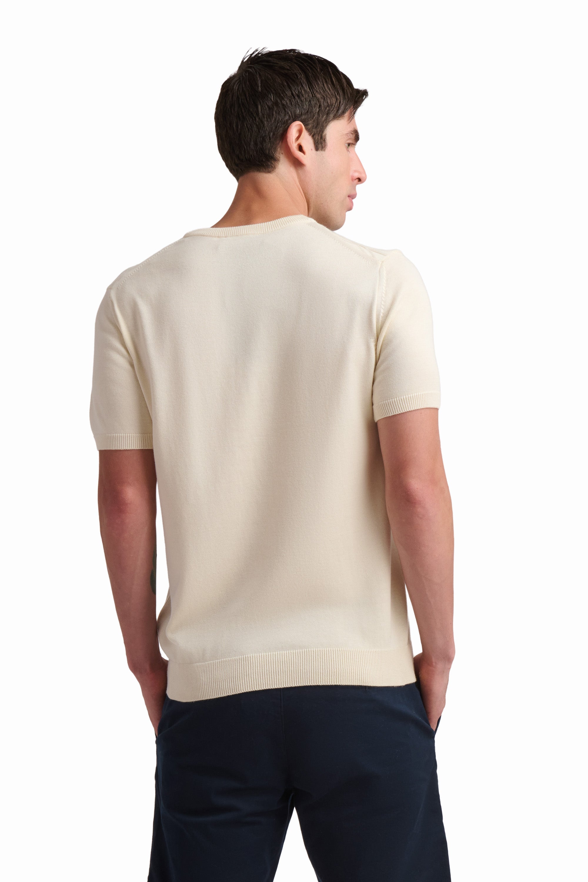 Textured Knit Short Sleeve T-Shirt