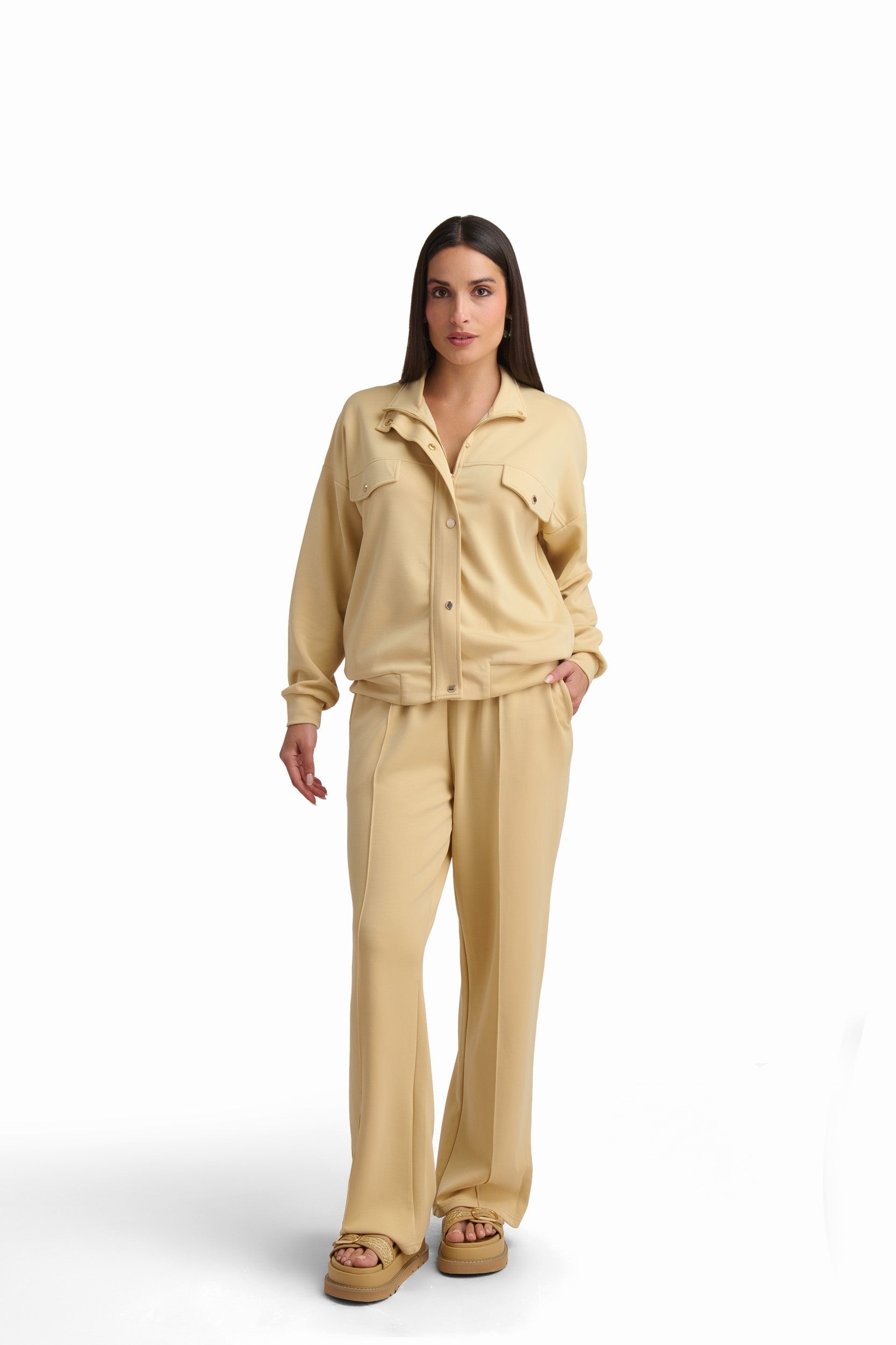 Mocha Utility Zip Jacket