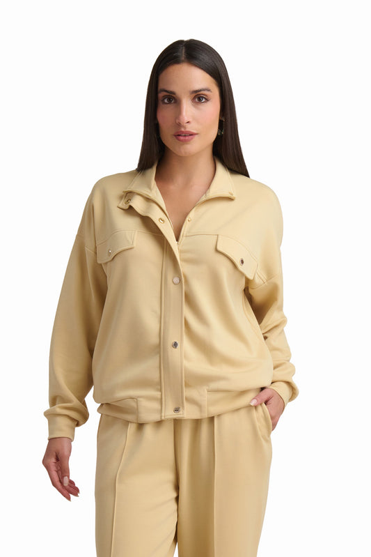 Mocha Utility Zip Jacket