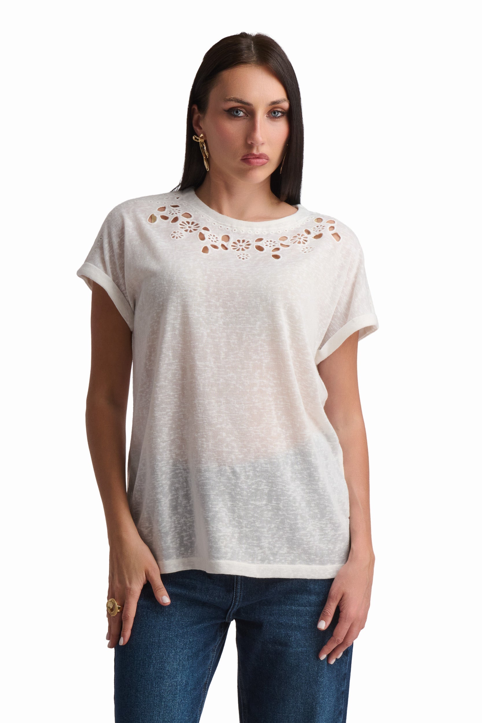 Ivory Atelier Cutwork Blouse