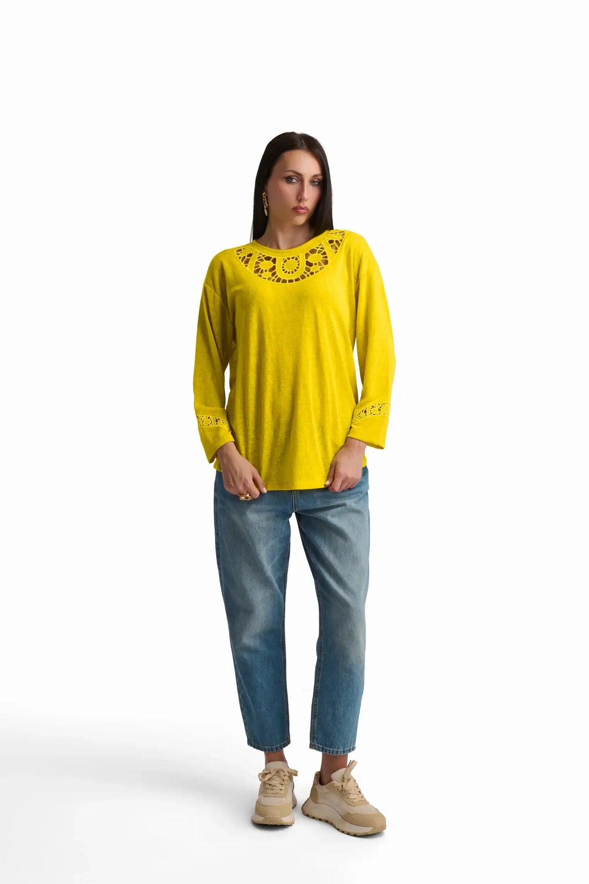 Sunflower Cutwork Top