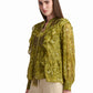 Golden Baroque Ruffle Blouse