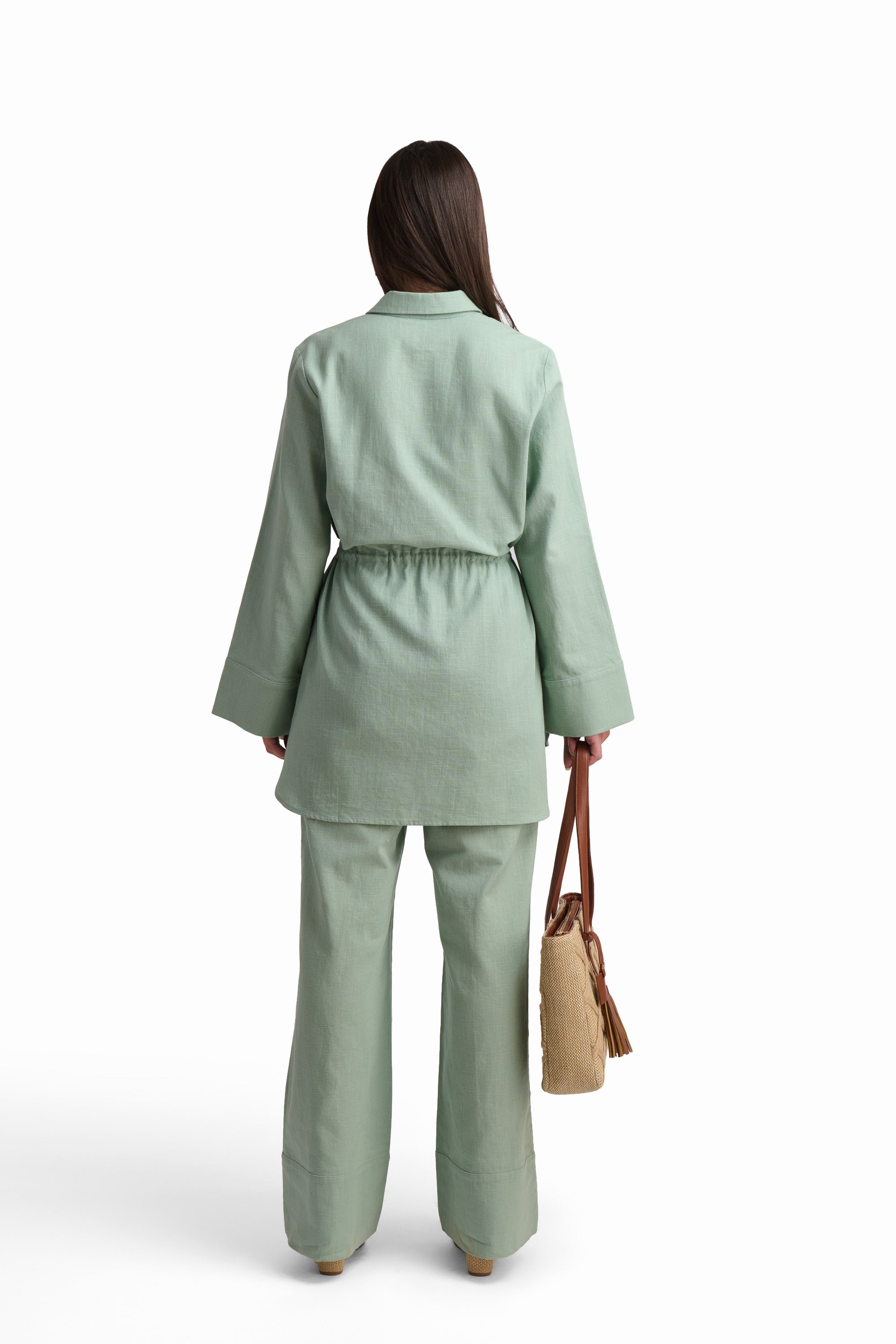 Relaxed Drawstring Waist Shirt