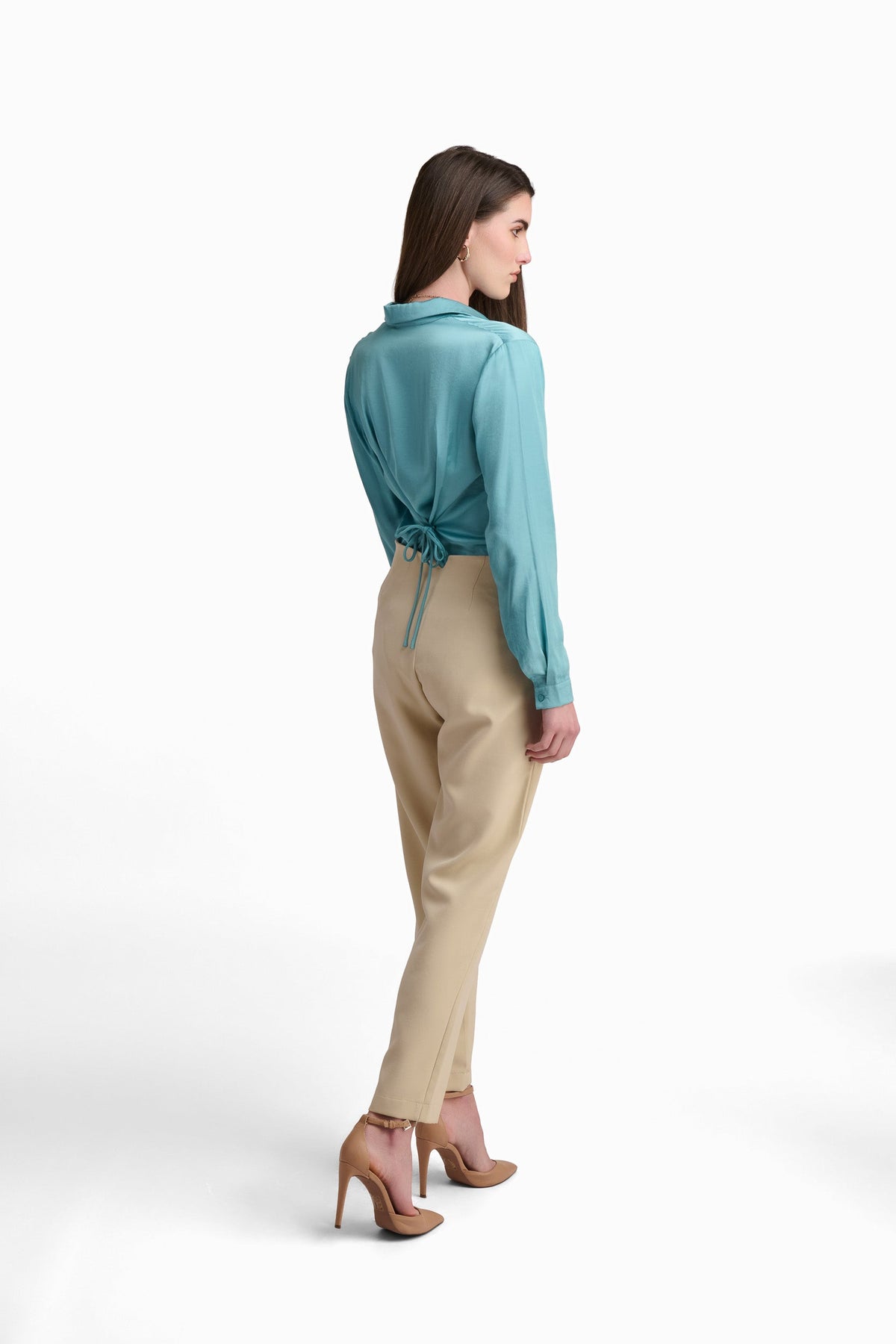Soft Yellow Satin Shirt