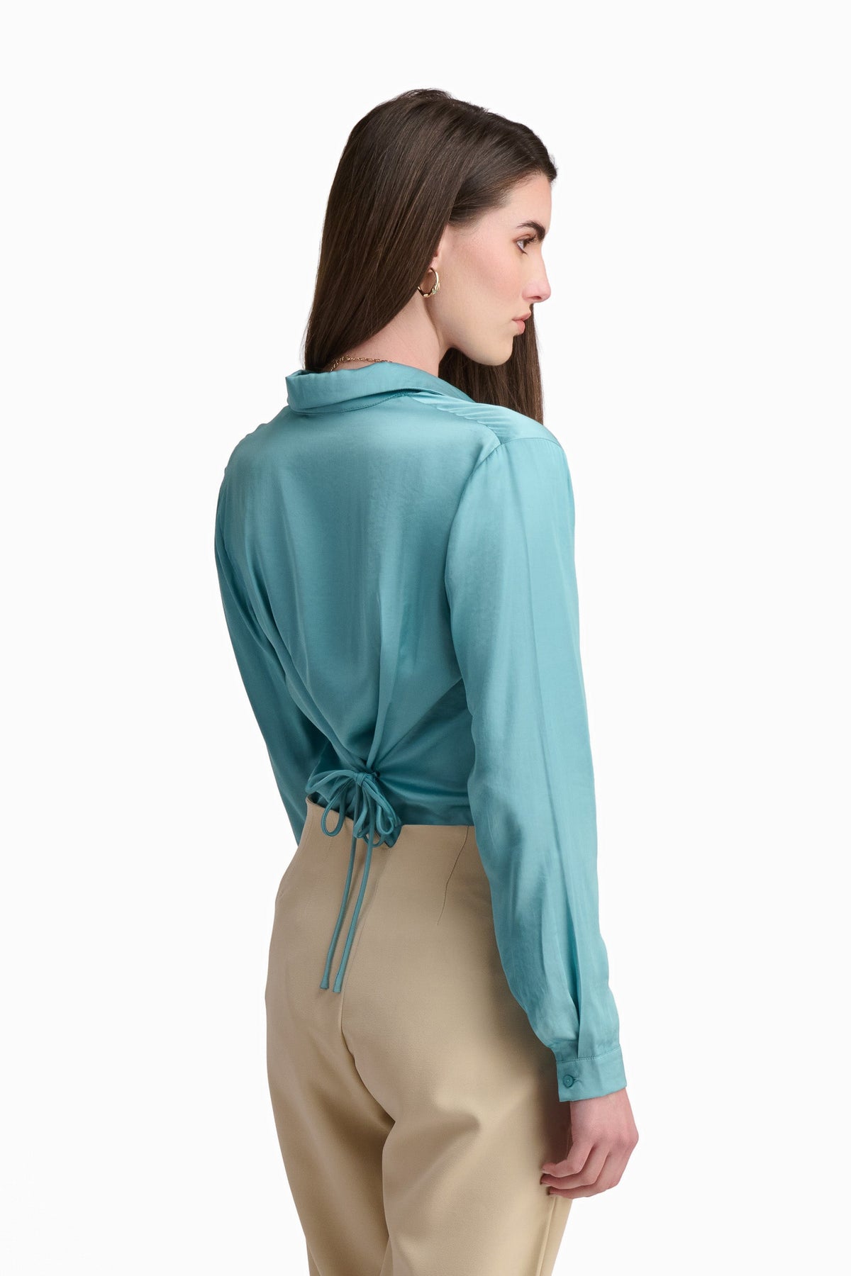 Soft Yellow Satin Shirt