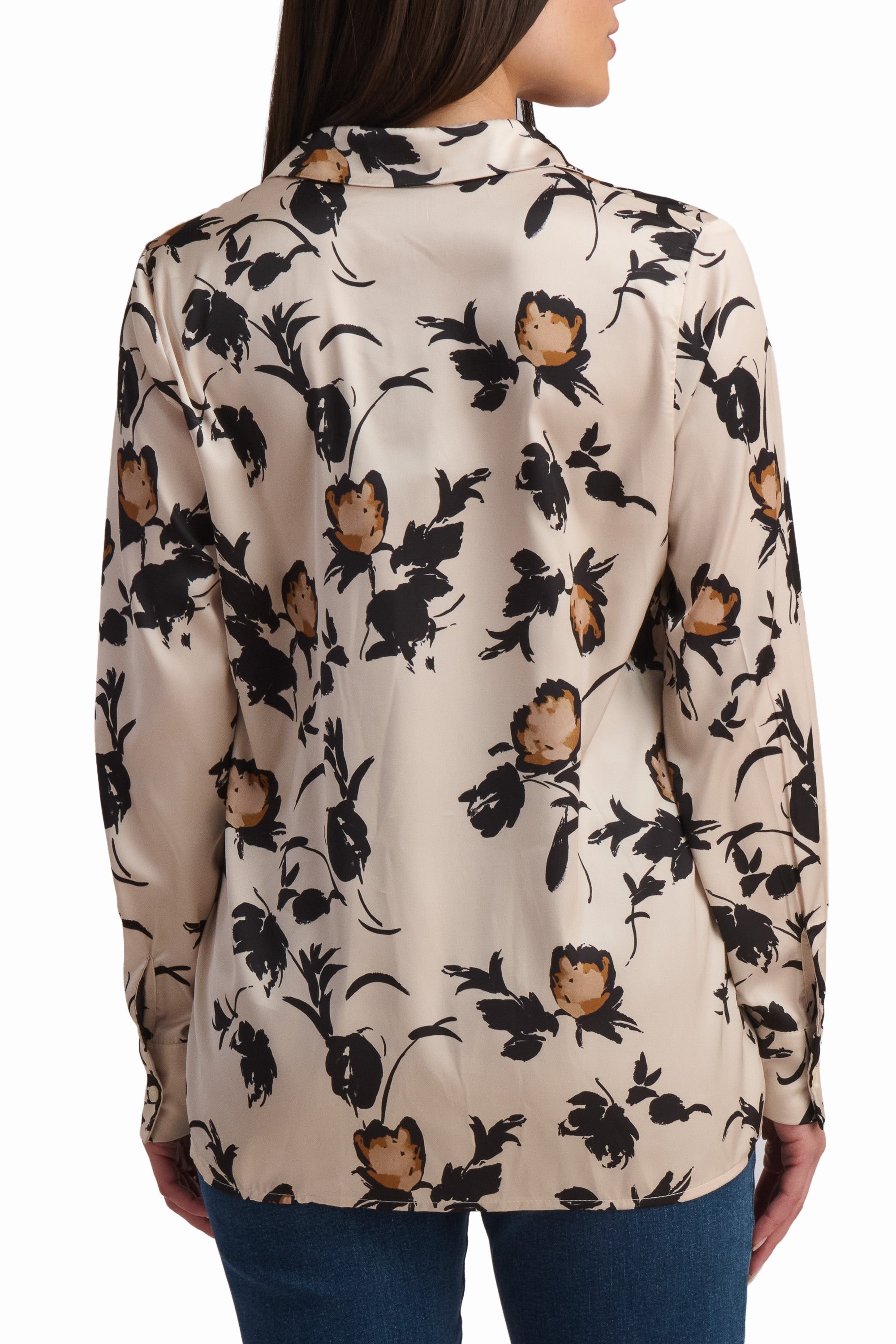 Ivory Noir Floral Shirt