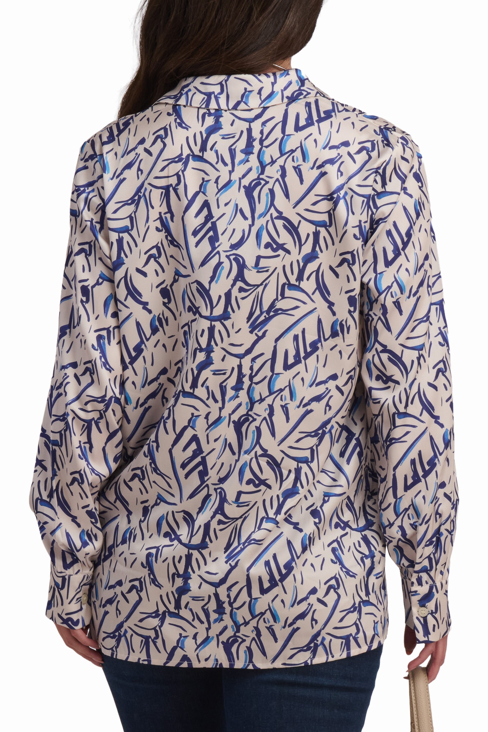 Blue Abstract Print Shirt