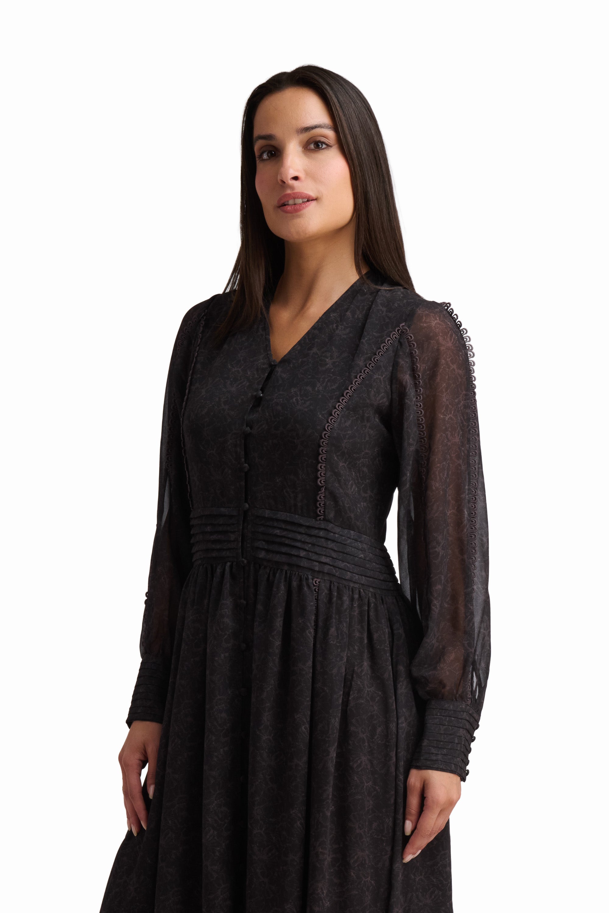 Noir Whisper Maxi Dress