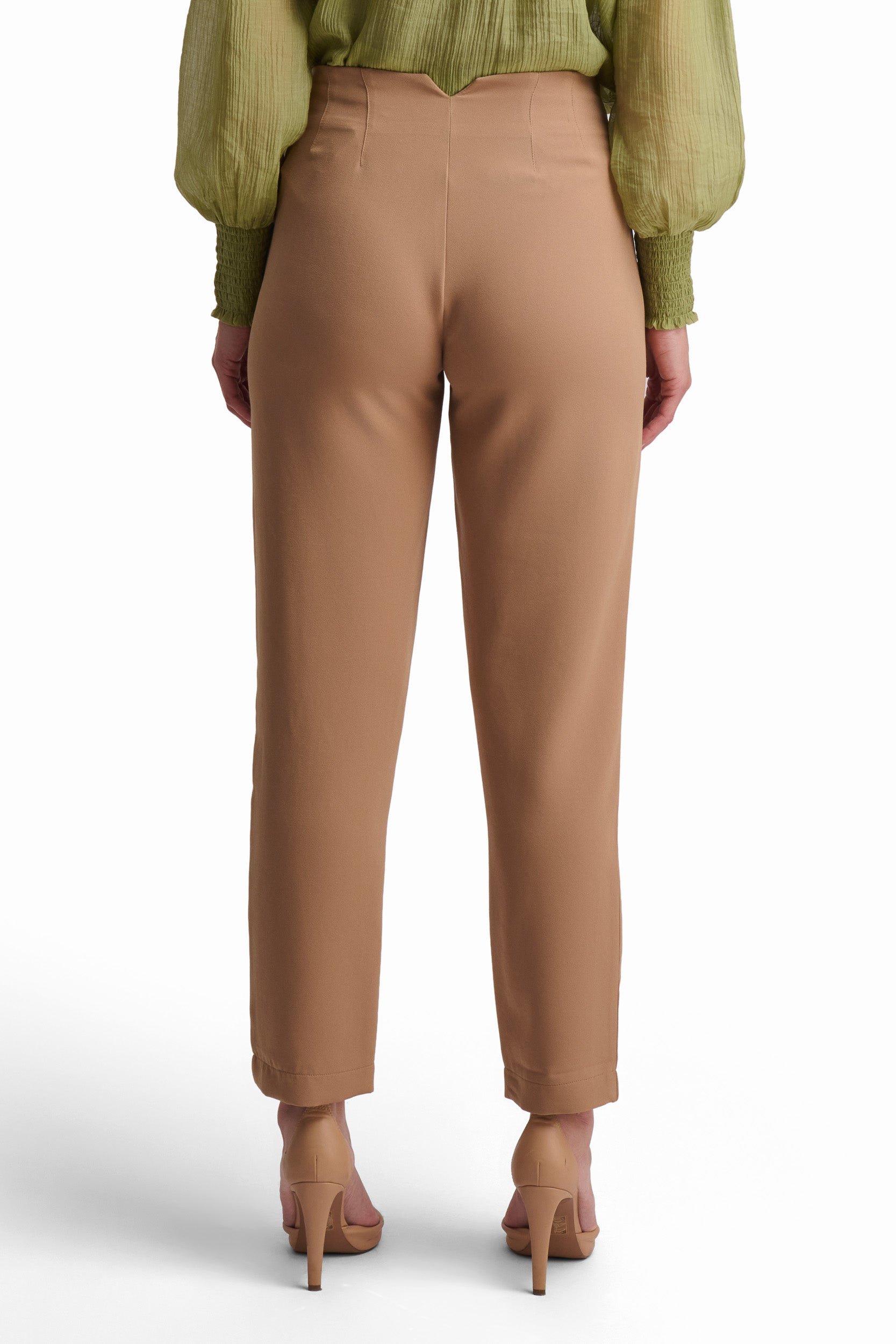 Camel Straight-Leg Pants