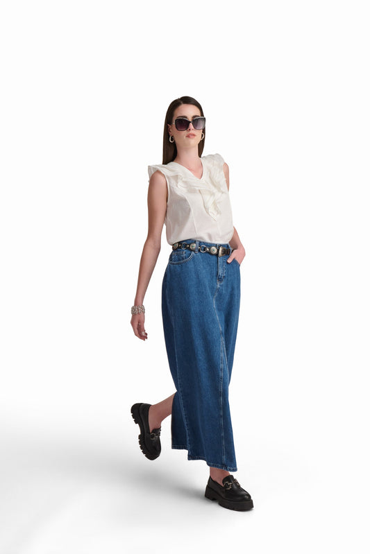 Denim Maxi Skirt