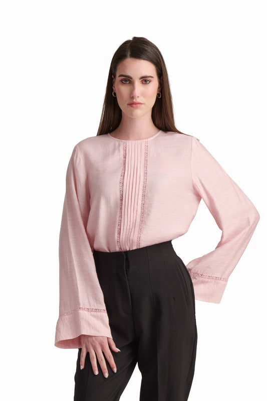 Soft Blush Relaxed Blouse