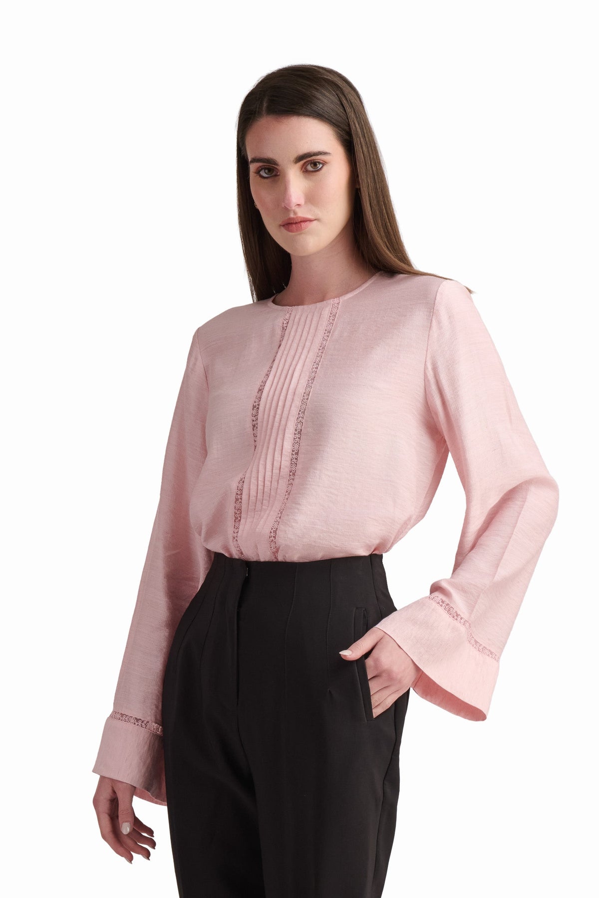 Soft Blush Relaxed Blouse