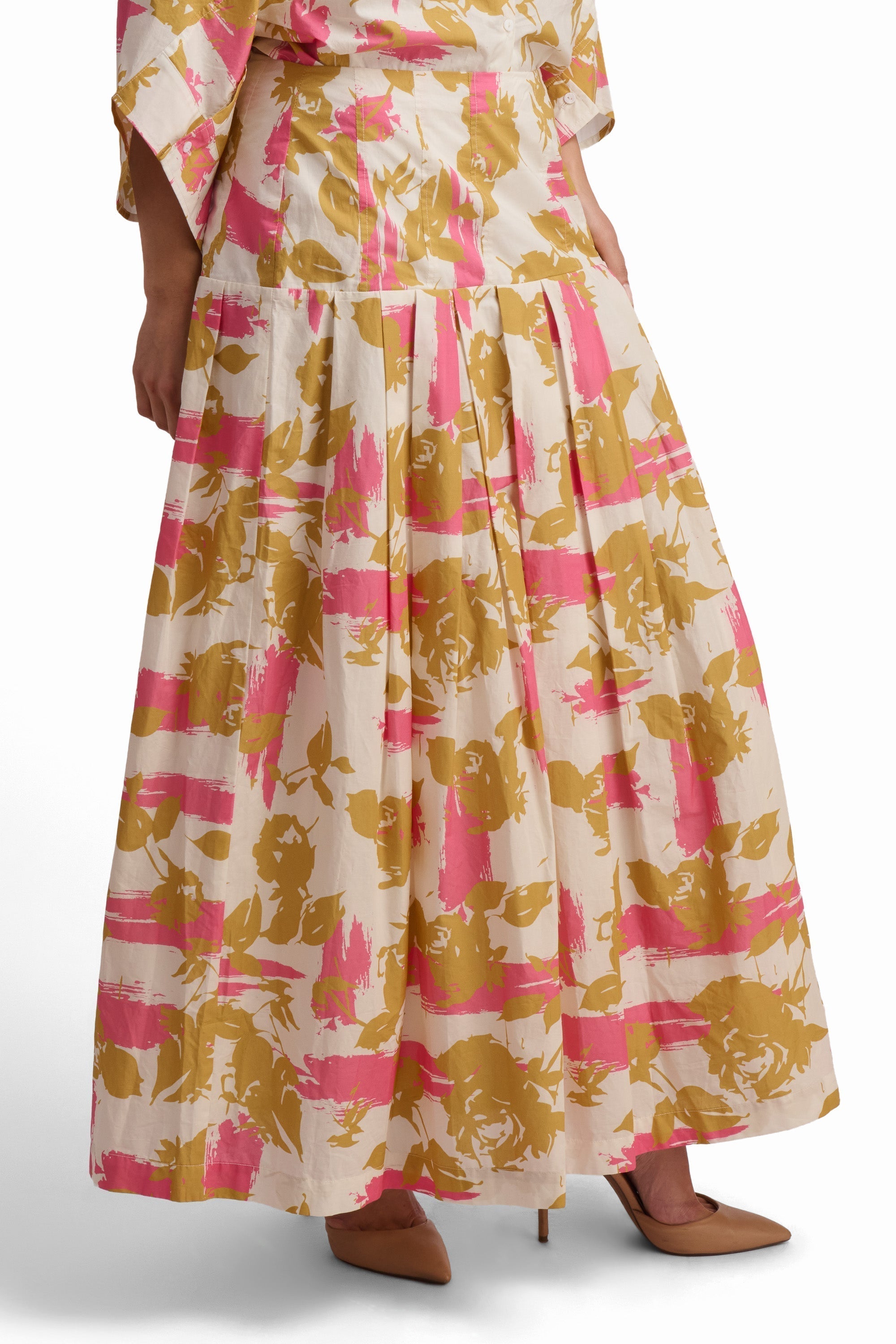 Golden Bloom Maxi Skirt