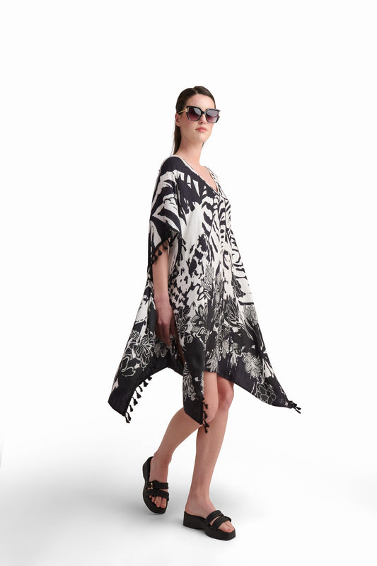 Printed Viscose Beach Cover-Up