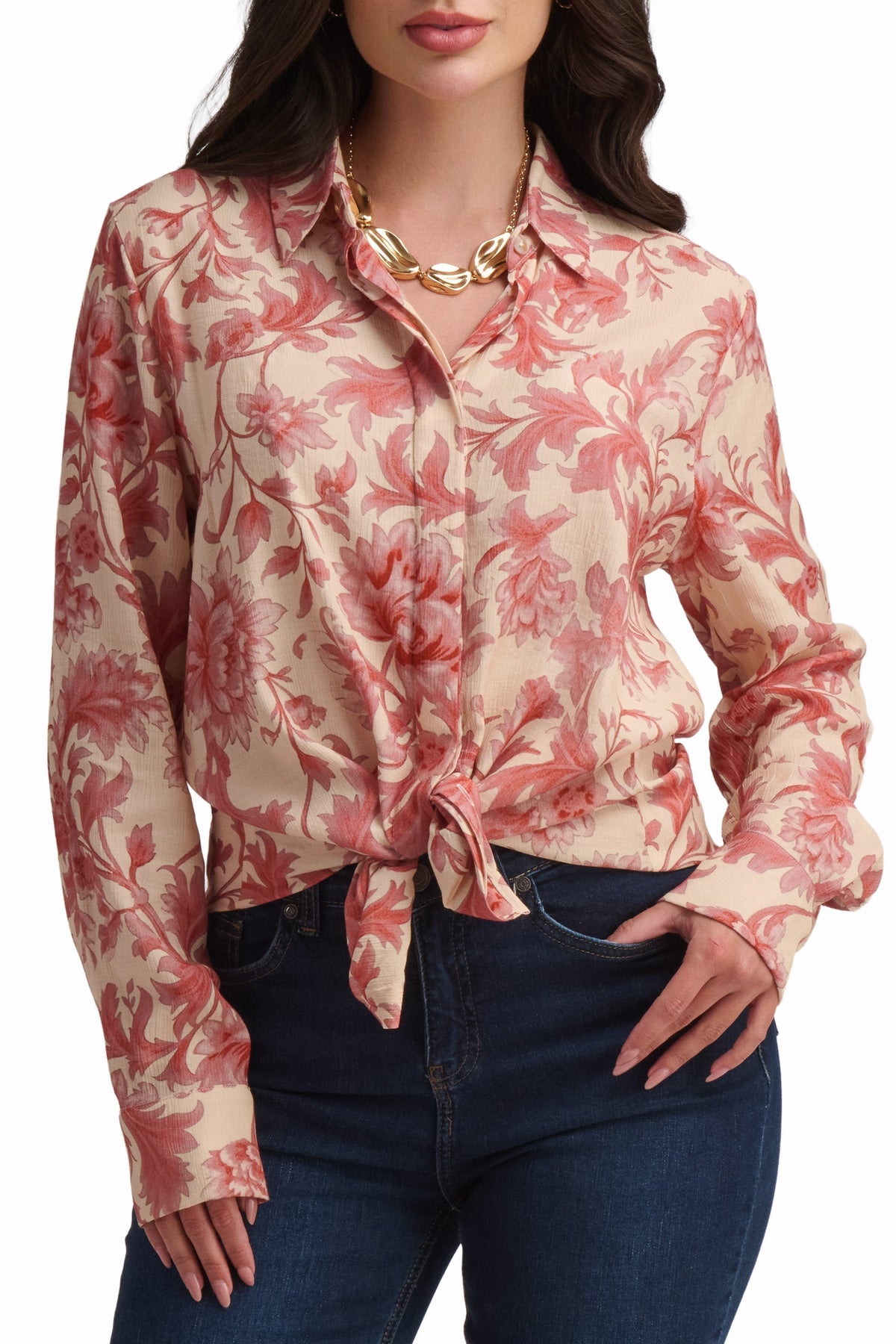 Coral Bloom Blouse