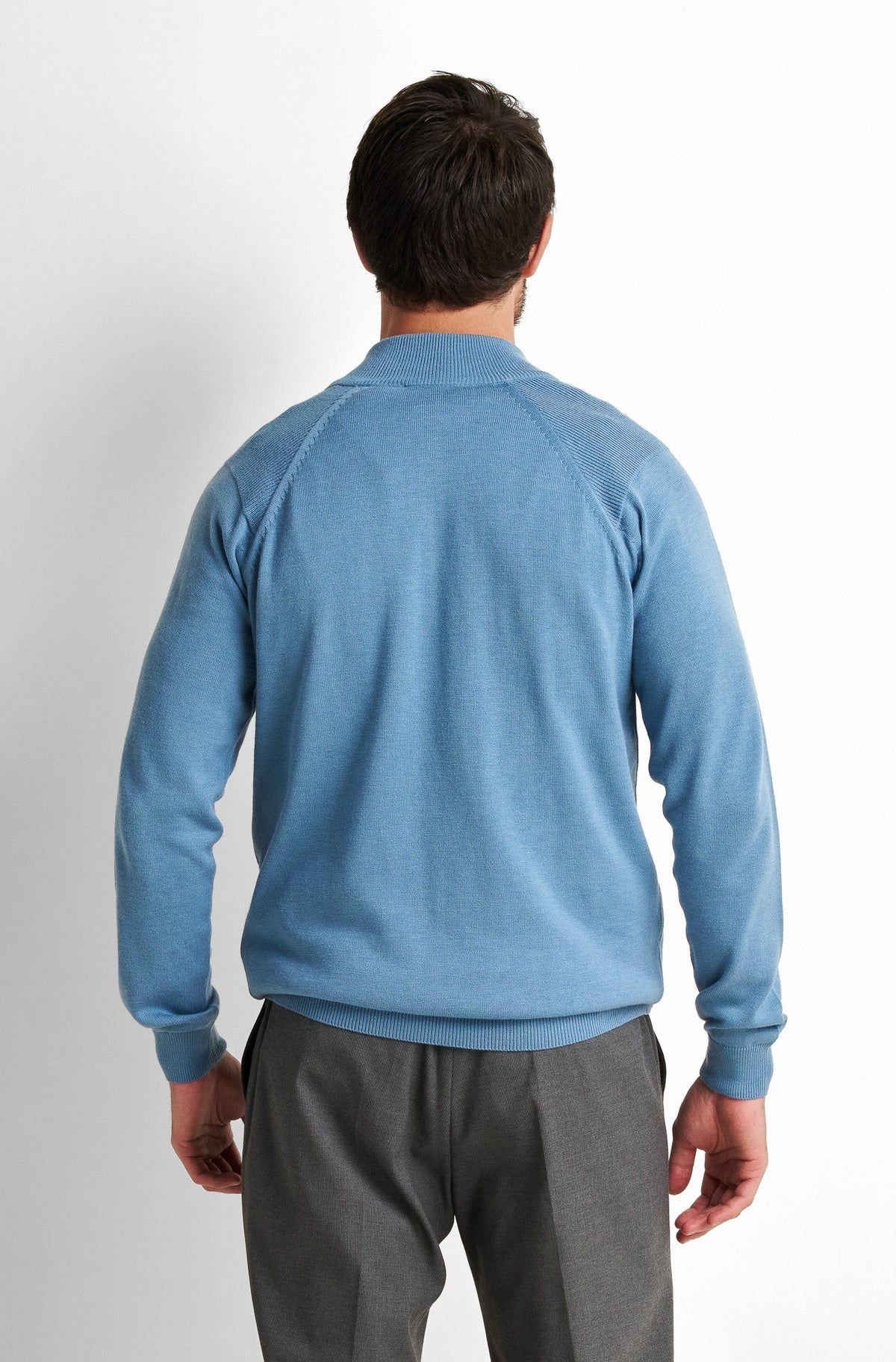 Zip-Front Collared Pullover