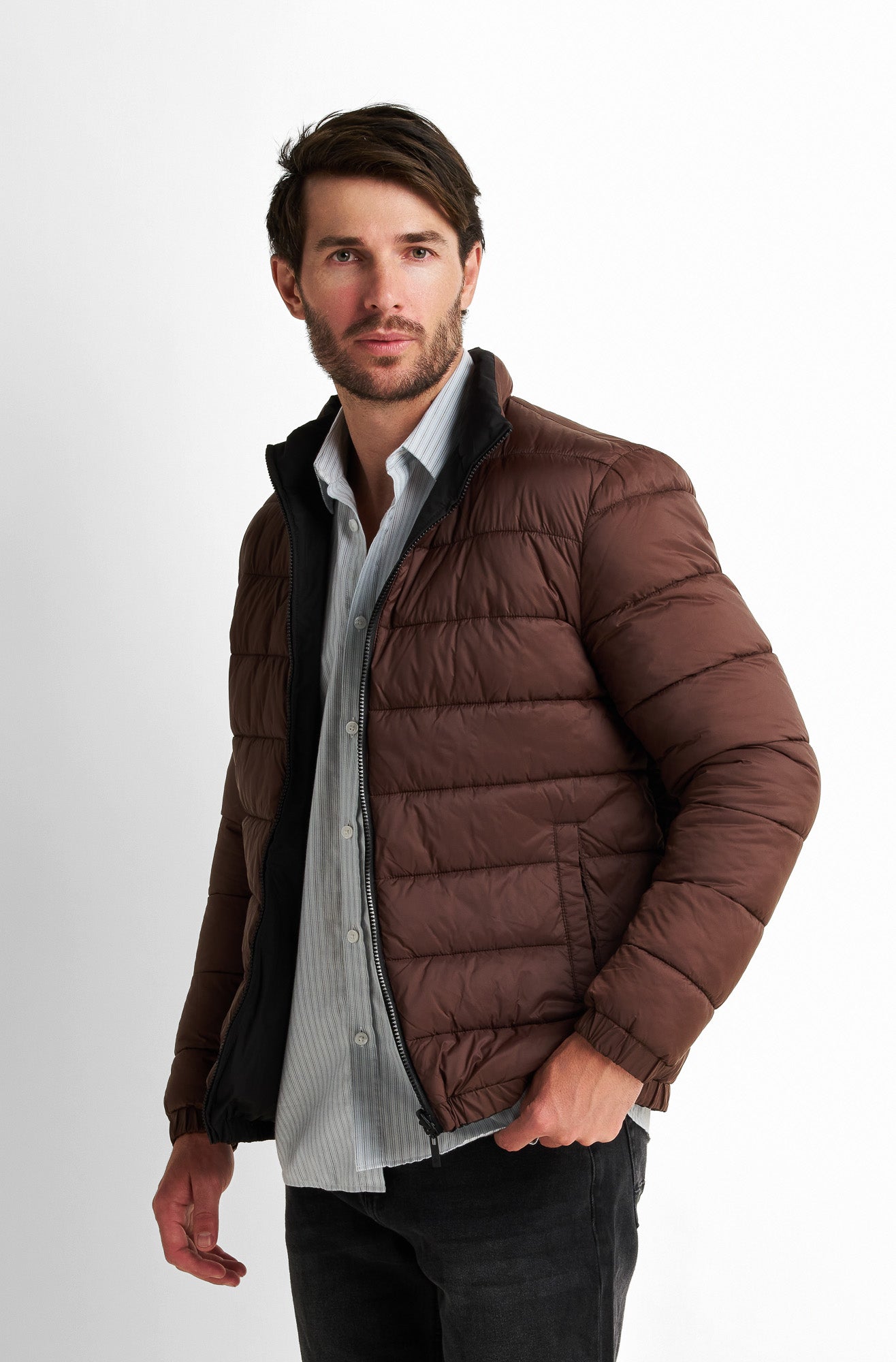 Quilted Collared Jacket