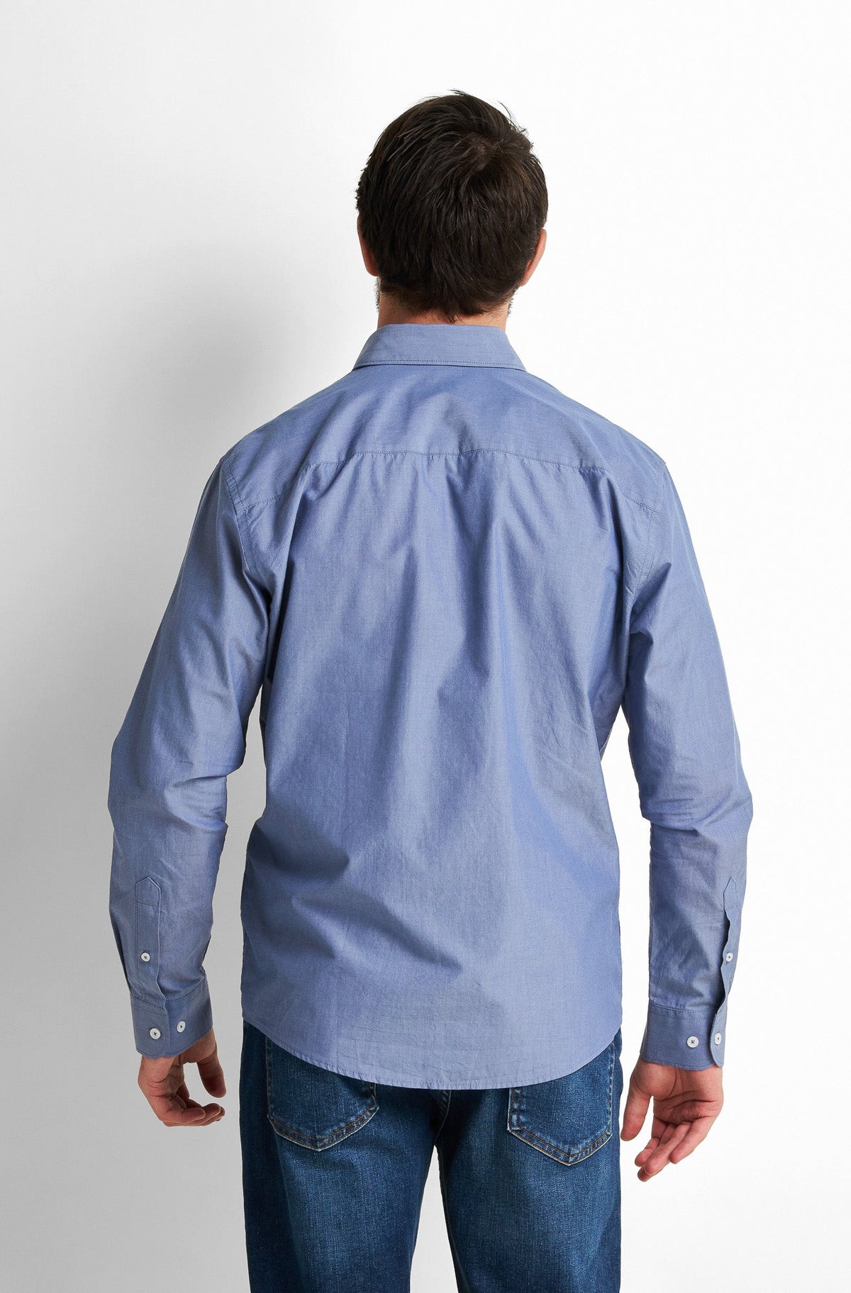 Button-Front Collared Shirt
