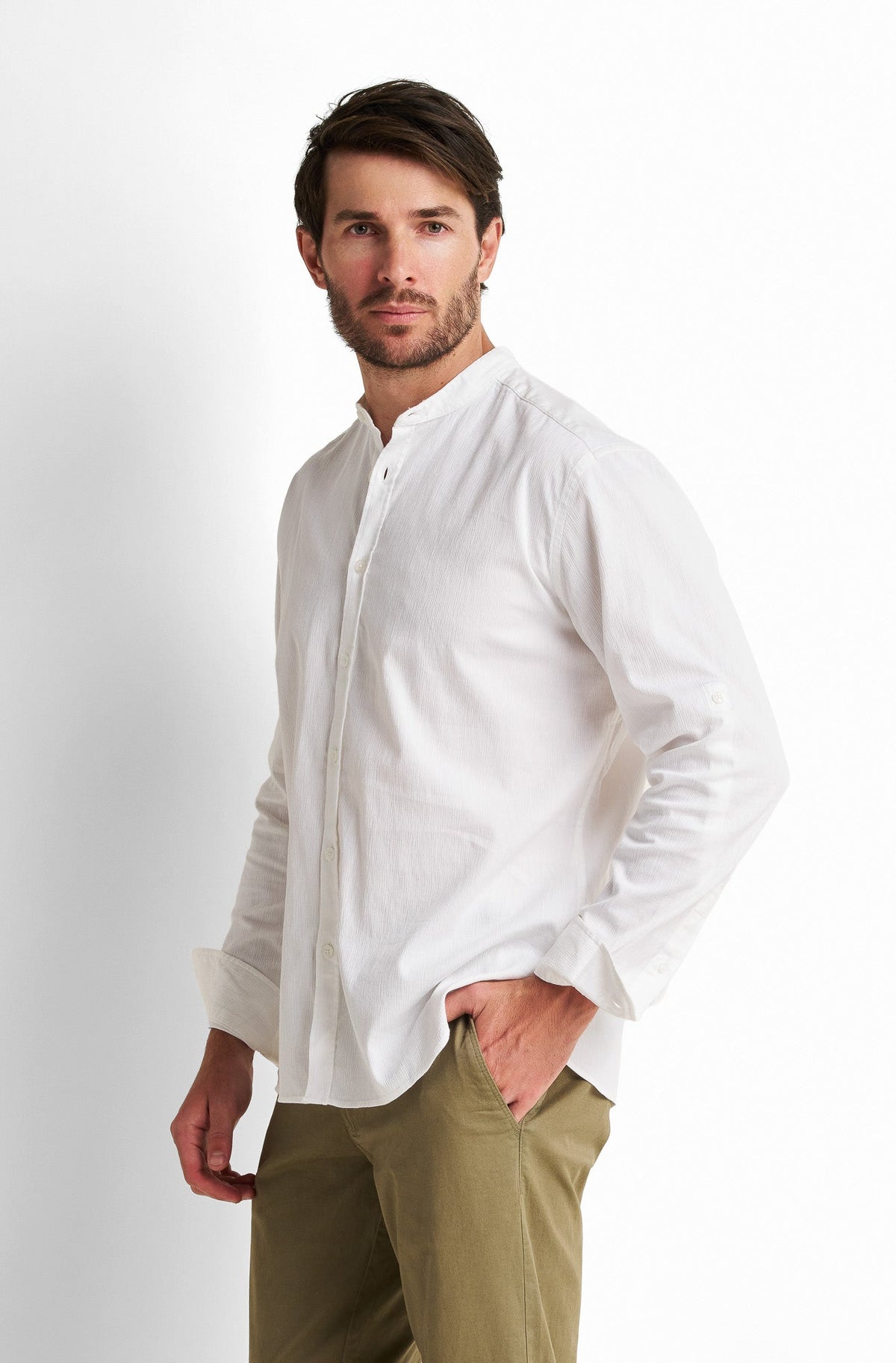 Pleated Collared Shirt
